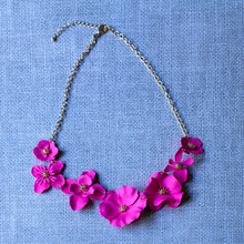 bright pink floral necklace