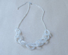 light silver mesh necklace