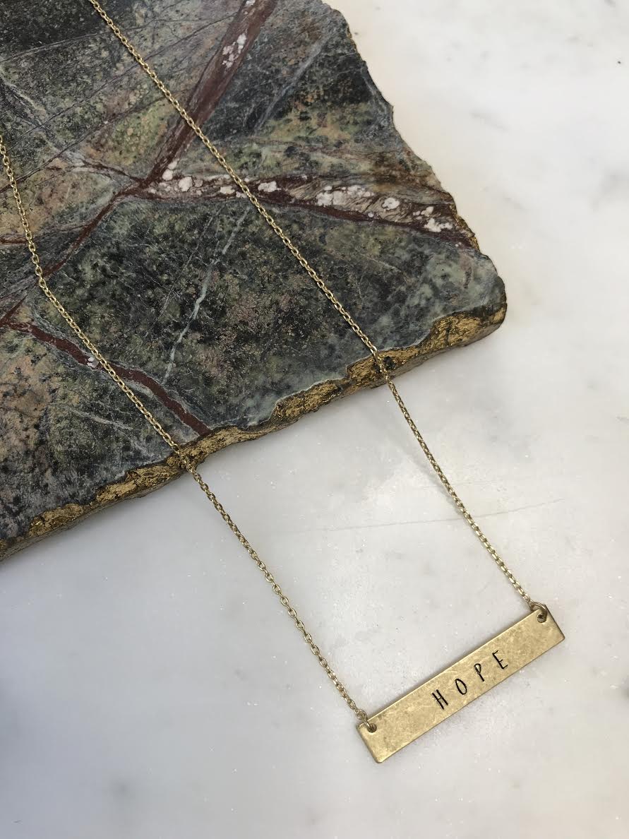 hope delicate necklace