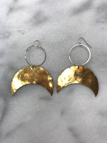 Hoop and Crescent Earrings