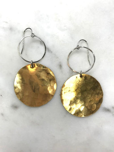 Hoop and Brass Earrings
