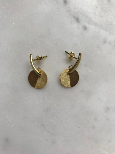 Stud Bar with Disk earrings
