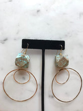 stone and hoop earrings