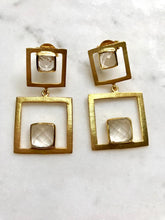 square statement earrings
