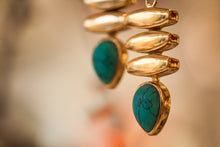 blue gold earrings