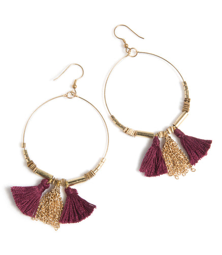 Hoops with tassels