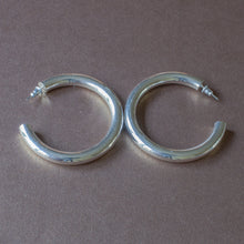 bold chunky silver earrings