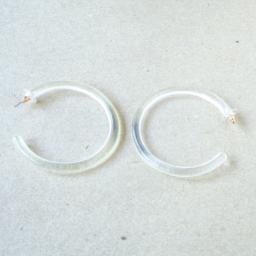 clear lucite hoops