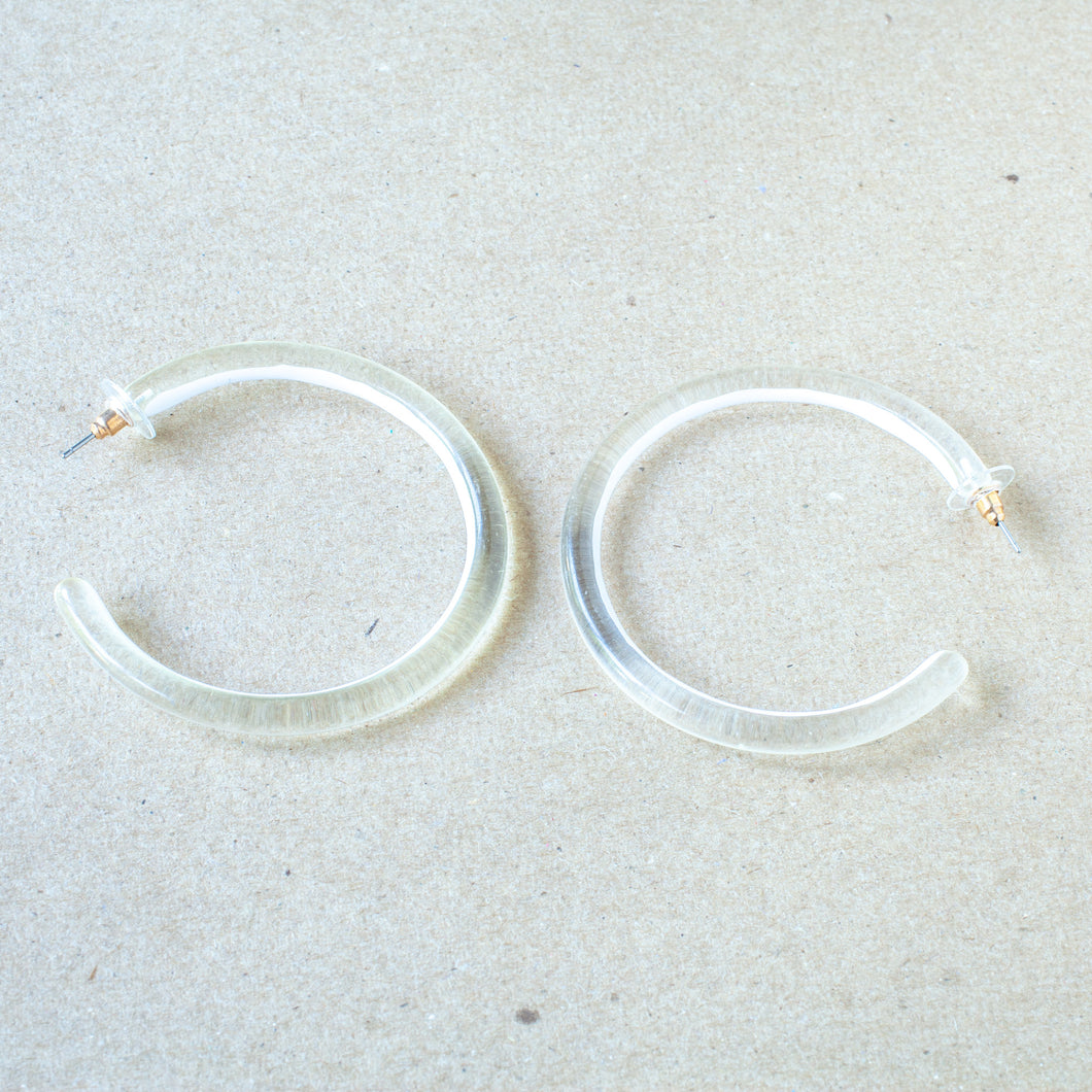 clear lucite hoops