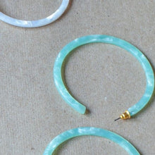 Fun Colorful Resin Hoop Earrings