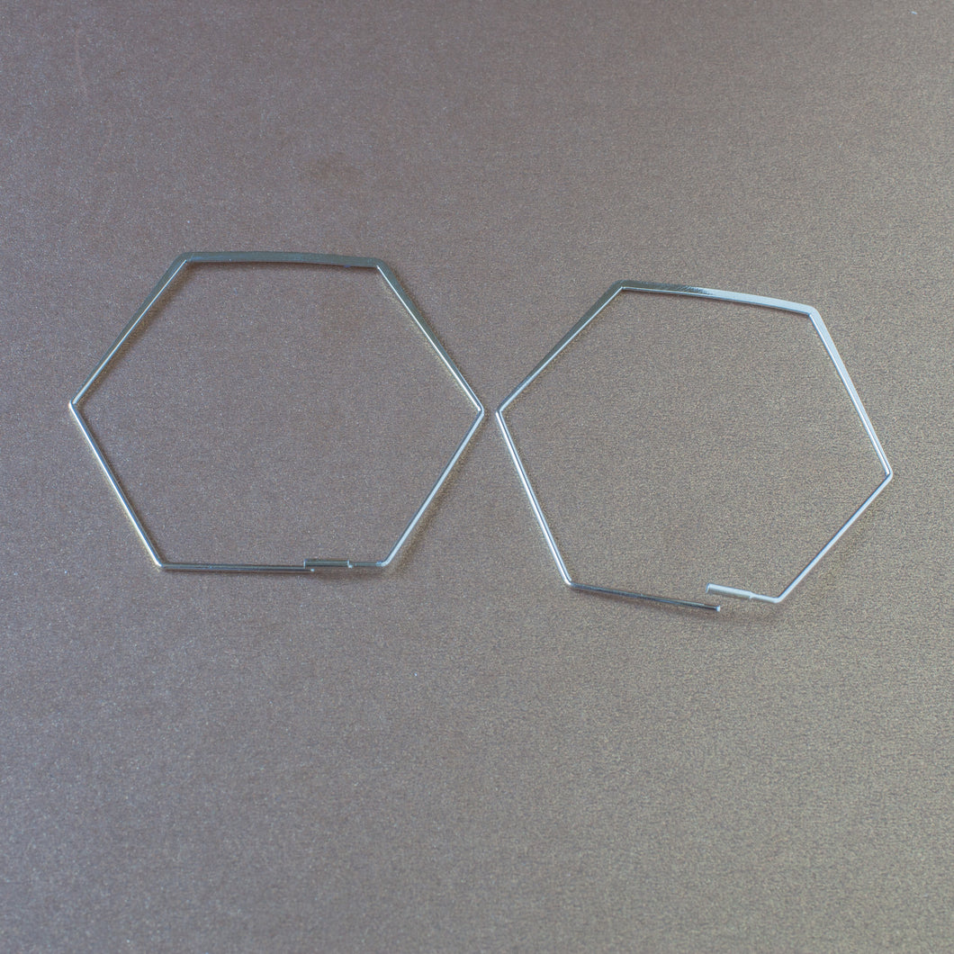 silver hoop earrings
