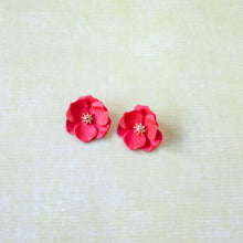 colorful floral stud earring