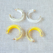 small lucite hoops earrings