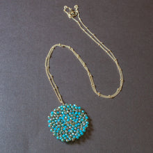 turquoise brown pendant necklace