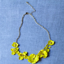 sunny yellow statement necklace