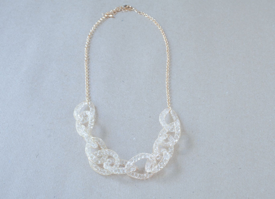 soft gold mesh necklace