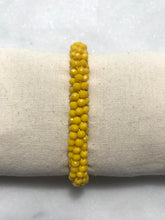 yellow beaded bracelet