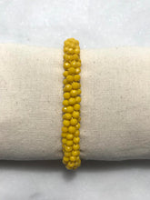 yellow beaded bracelet