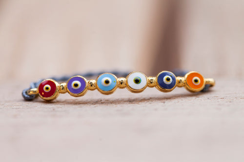 colorful evil eye bracelet