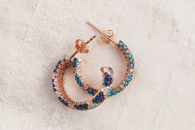turquoise shiny earrings