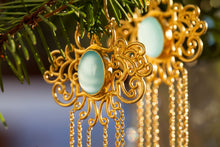 crystal aquamarine earrings
