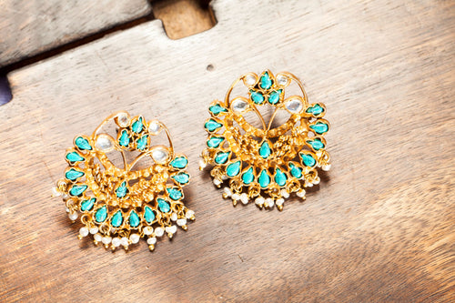 turquoise pearl earrings