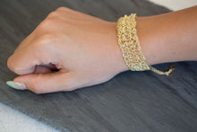 adjustable gold mesh bracelet