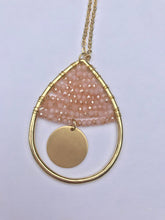 soft pink pendant necklace