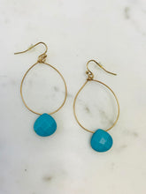 turquoise hoop earrings