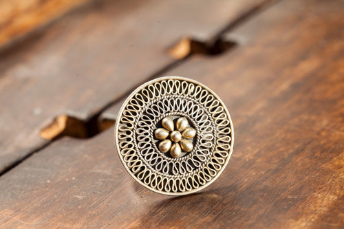 silver gold ring