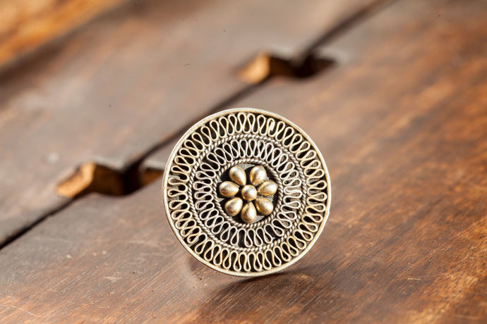 silver gold ring