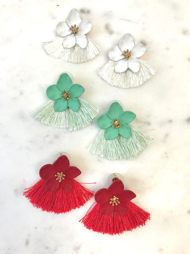 Petunia Pedal Earrings with Fringe