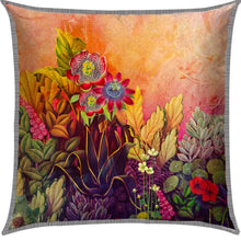 Trippy Red Floral Cushion