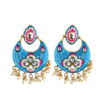 turquoise statement earrings