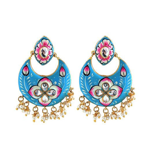 turquoise statement earrings