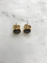 Hexagon Stone Stud Earrings