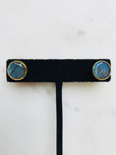 Hexagon Stone Stud Earrings