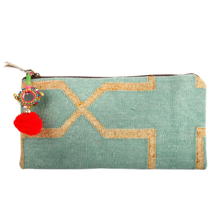 textile clutch purse