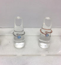 Matilda Blue Opal and Crystal Ring- Rosegold