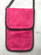 crossbody fuscia pink bag