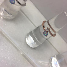 Matilda Blue Opal and Crystal Ring- Rosegold
