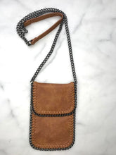 vegan pouch purse cognac