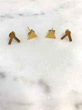 Geometric Triangle Stud Earrings