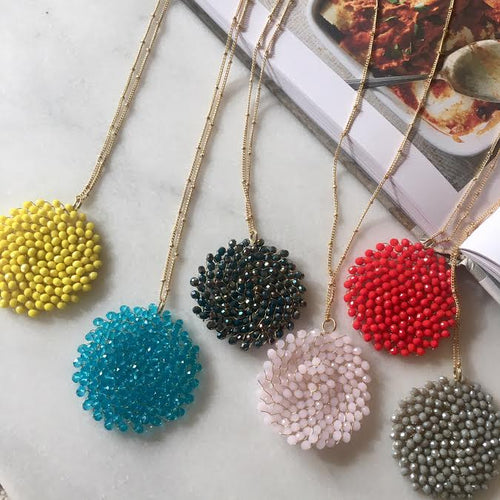 beaded pendant necklace