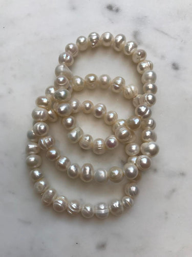 Fresh Water Pearl Trio Stretch Bracelet