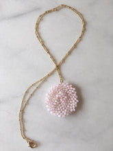 beaded pendant necklace pink