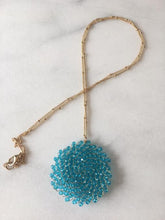 beaded pendant necklace turquoise