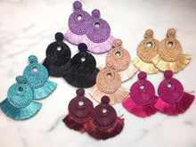 Beaded fringe earrings 