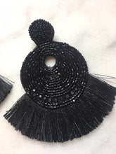 Beaded fringe earrings