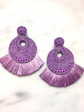 Beaded fringe lilac